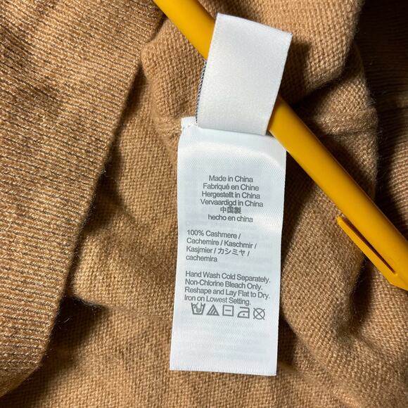 NEW J. Crew Long Sleeve Cashmere Crewneck Sweater Pullover Camel Brown - Size XL - Picture 5 of 10